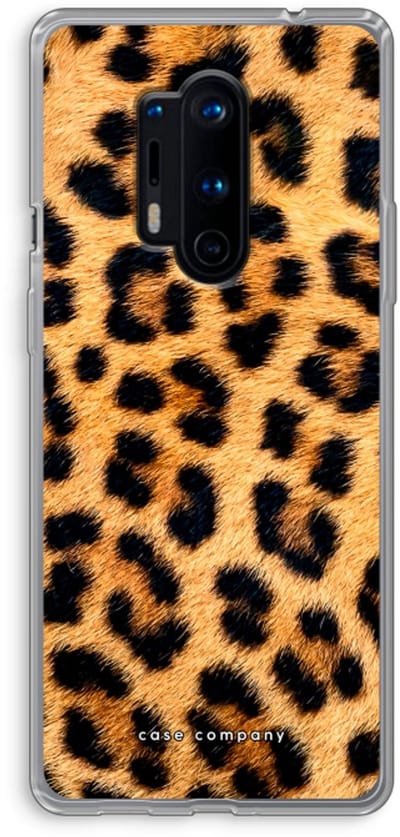 Case Company® - Hoesje geschikt voor OnePlus 8 Pro hoesje - Luipaard - Soft Cover Telefoonhoesje - Bescherming aan alle Kanten en Schermrand