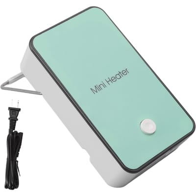 Elektrische Luchtwarmte Cyan Mute Snelle Verwarming met Beugel Mini Elektrische Ventilatorverwarming voor Thuis Kantoor white