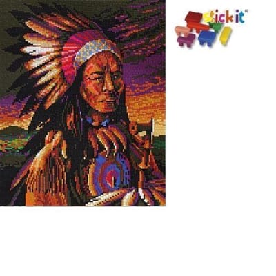 Stickit Indiaan mozaïekpuzzel, ca. 9000-delig, volledig Ministeck compatible