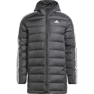 adidas Sportswear Essentials 3-Stripes Light Donsparka met Capuchon - Heren - Zwart- XS
