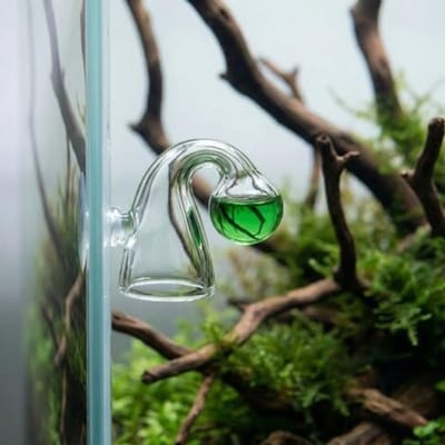 Continue CO2 Test voor Aquariums, Glazen Monitor met Zuignap voor Planten en Waterkwaliteit