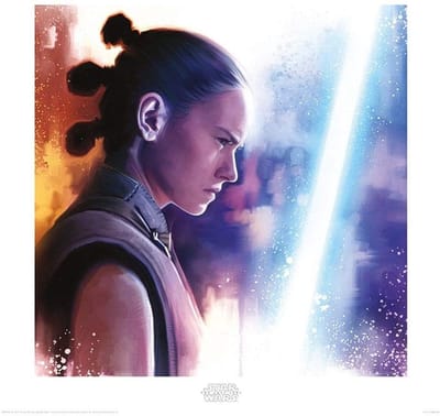 Pyramid Star Wars The Last Jedi Rey Lightsaber Paint Kunstdruk 40x40cm Poster - 40x40cm