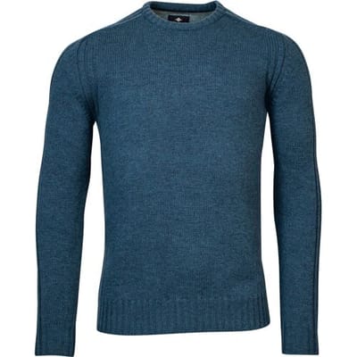 Baileys Trui Crew Neck Subtle Structure Pattern Raf Blue / male