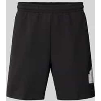 Regular fit sweatshorts met labeldetail