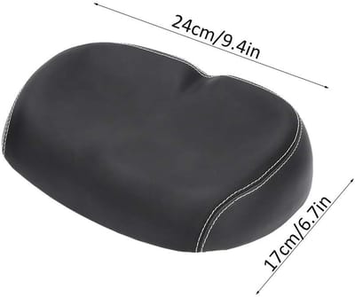 Dailygoods- Fietszadel Comfortabel - Fietszadel Zonder Neus - 24x17cm - Universeel Dames Zadel - Geschikt voor Mountainbikes/Racefietsen - Vermindert Druk op Perineum - Fietsstoel