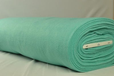 Fleece stof - Turquoise - 10 meter