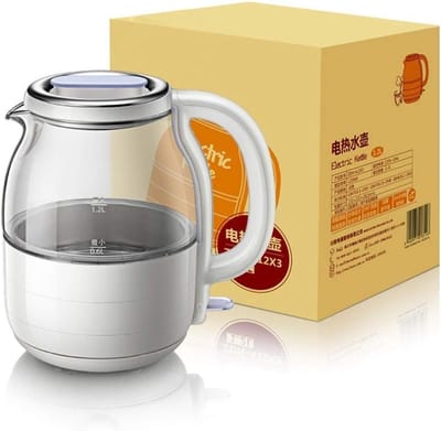 Glazen Waterkoker - Thee Waterkoker - Snel Water Koken - Automatische Uitschakeling - 1.2 Liter - Transparant