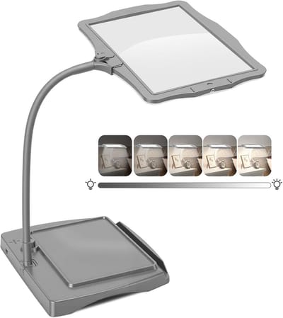 Vergrootglas met Verlichting - Loelamp - Dimbare Tafelvergrootglas - Tafelmodel