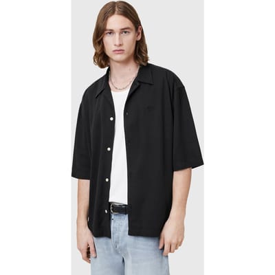 AllSaints Rialto Ss Shirt Black Taglia: XS | Camicie Casual Outlet | Uomo | Nero