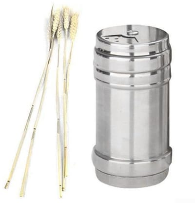 Dailygoods- Zoutpeper Shaker Roestvrij Staal - Afneembaar Deksel - Handig in Gebruik - Kleine Gaatjes - Keukenkruiderij - Maat S 4 cm x 8 cm - Kruidenshaker