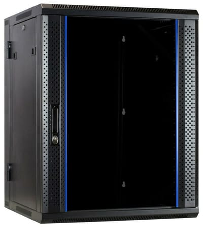 DSIT 15U wandkast (kantelbaar) met glazen deur 600x600x770mm (BxDxH) - serverbehuizing - serverrack - serverkast - 19 inch
