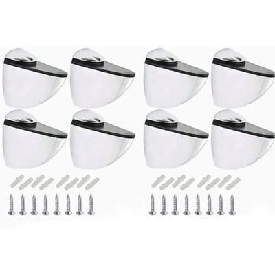8 Pcs Pince de Fixation en Verre Support pour Cadres Étagère Alliage de Zinc Réglable Support de Plaque Stratifiée