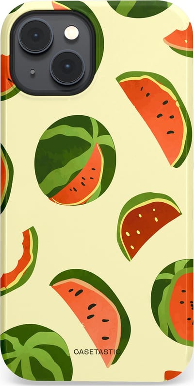 Casetastic Hoesje Geschikt voor Apple iPhone 14 Plus Magsafe - Stijlvolle Beschermende Duo-layer Case - Watermeloen Festijn