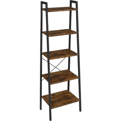 Bothwin (Jolin) - Ladderkast - Boekenkast - 5 Planken - 172 cm Hoog - Vintage Bruin