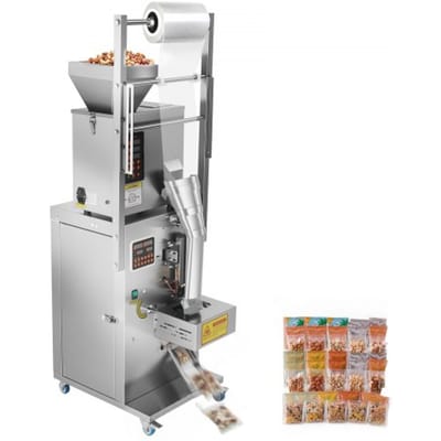 VEVOR Poederverpakkingsmachine, Volautomatische vulmachine 3-200 g, Intelligent wegen, vullen en verpakken, Roestvrij staal, Vloermodel, Ideaal voor noten, zaden, thee, koffiebonen, granen en meel.