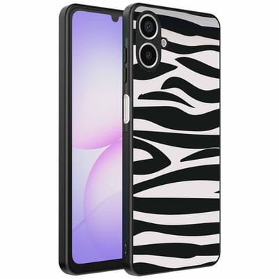 Geschikt voor Samsung Galaxy A07 Telefoonhoesje met zebra opdruk - TPU backcover case zebra design - Zwart Wit - Smartphonica geschikt voor Samsung Galaxy A07