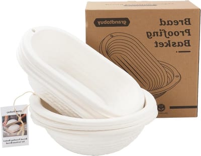 Brood Bakvormen Set - Rijsmanden - Ambachtelijk Brood Maken - Biologisch Afbreekbaar Materiaal - 6 Stuks - Bruin
