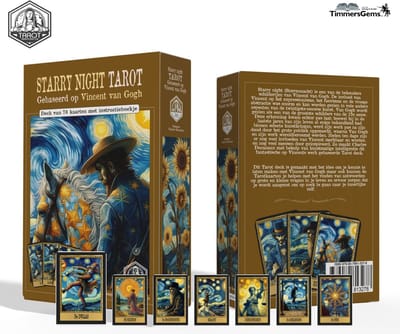 Timmergems Starry Night Tarot - Van Gogh tarotkaarten met instructieboekje
