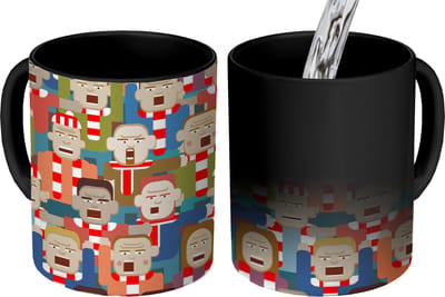Magische Mok - Foto op Warmte Mokken - Koffiemok - Hooligans - Sport - Patronen - Magic Mok - Beker - 350 ML - Theemok