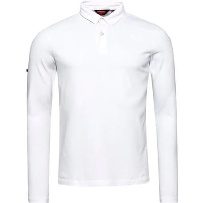 Superdry Studios Jersey Lange Mouw Poloshirt Wit L Man