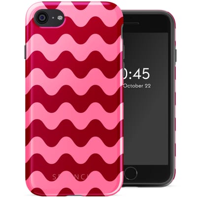 Selencia Hoesje - Geschikt voor Apple iPhone SE (2022) / SE (2020) / 8 / 7 / 6s / 6 - Backcover - Wave Vibes Lipstick