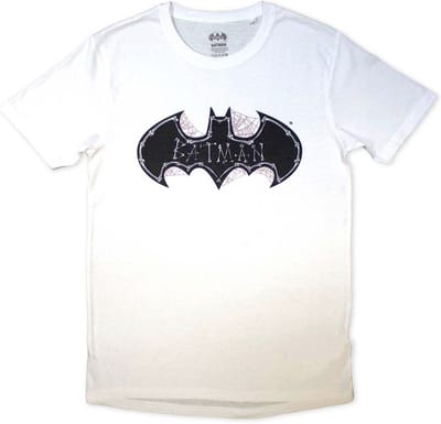 DC Comics Batman - Bat Skull & Cobwebs Heren T-shirt - S - Wit
