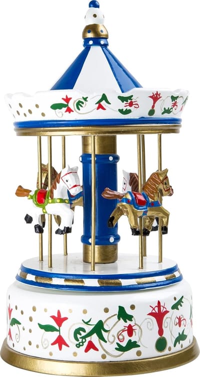 Houten Muziekdoos Draaikolk, Nostalgische Carrousel met Melodie, Slaap Hulp voor Kinderen
