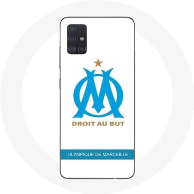Coque - Olympique de Marseille - Galaxy A71 - Logo - Souple - Blanc blanc
