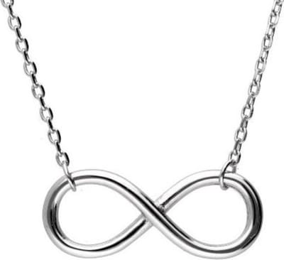 Ketting met Infinity Hanger Dames - Zilveren Ketting met Hanger Oneindigheid - Elegante Zilveren Dames Ketting met Hanger Infinity - Amona Jewelry