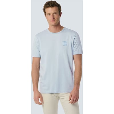 No Excess T-shirt Crewneck Placed Prints Garment Dyed Melange Sky Maat: S | T-shirts met Print Outlet | Heren | Blauw