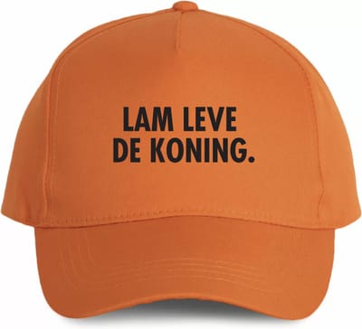 Oranje cap - Lam leve de koning - soBAD. - Koningsdag - Oranje - Unisex - One size