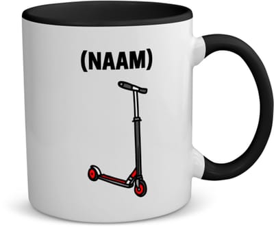 Akyol - step met eigen naam koffiemok - theemok - zwart - Sport - skaters - skaten - 350 ML inhoud