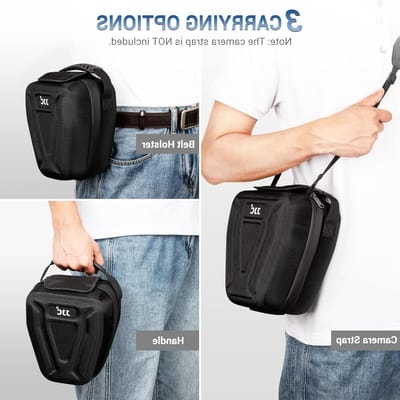 Schokbestendige Hard Camera Tas met Snelle Toegang, Verstevigde Binnenkant en Rubberen Handgreep voor Nikon, Canon, Sony en Olympus - Ideaal voor Fotografie en Reisgebruik