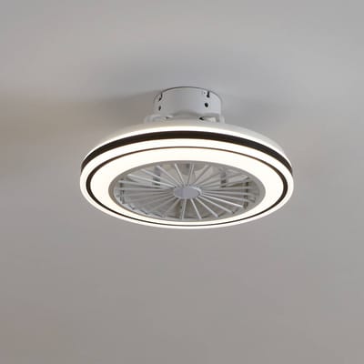 EGLO Almeria Plafondventilator met lamp - Ø 48 cm - 3 snelheden - Instelbaar wit licht - Dimbaar - AC longer life - Wit/Zwart