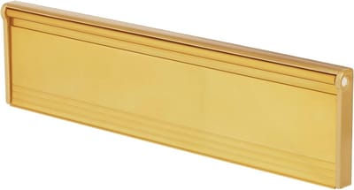 Brievenbushoes met borstel - gouden afwerking - externe interne afmeting 292 x 75 mm - 254 mm x 39 mm
