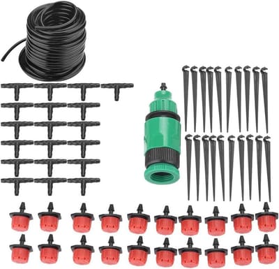 Druppelirrigatieset - Automatisch bewateren - Planten verzorgen - Waterbesparend systeem - 15 Meter slang