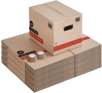 Verhuisdozen - Boekendozen Opslag - Veilig Verhuizen - Extra Sterk Dubbel Golfkarton - 40 x 30 x 30 cm - Bruin