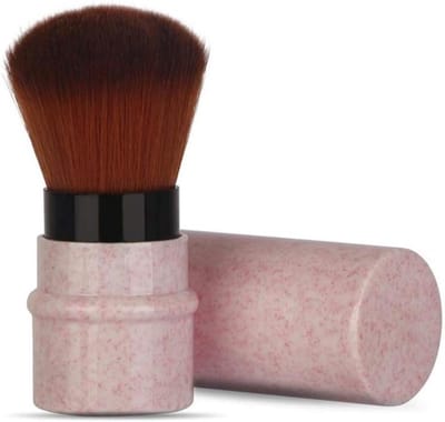 Intrekbare Make-upkwast voor onderweg - Poeder, foundation, blush, bronzer - Draagbaar en foutloos aanbrengen - Inclusief deksel - Roze