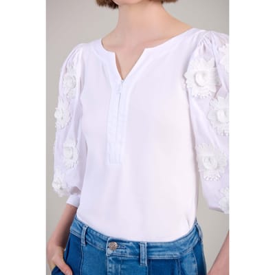 Anne Fontaine Cathia White Size: 36 | Long-Sleeved Tops Outlet | Dames | Wit