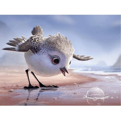5D Diamond Craft schilderij mozaïek vogel aan zee diamant borduurwerk Diamond Wall Arts Decor 20X30CM gray