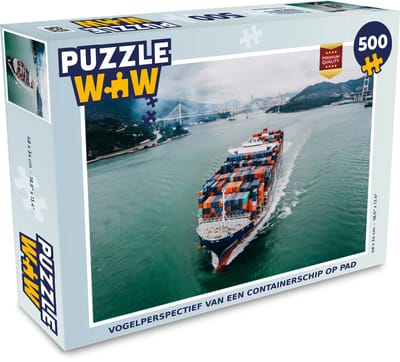Puzzel een containerschip op pad - Legpuzzel - Puzzel 500 stukjes