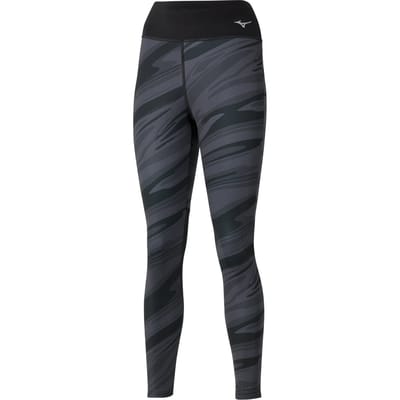 Mizuno 7/8 Printed Tight Dames-Zwart