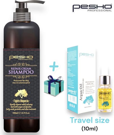 Pesho Professional - Arganolie Repair Cream Shampoo - beschadigd haar herstellen Shampoo