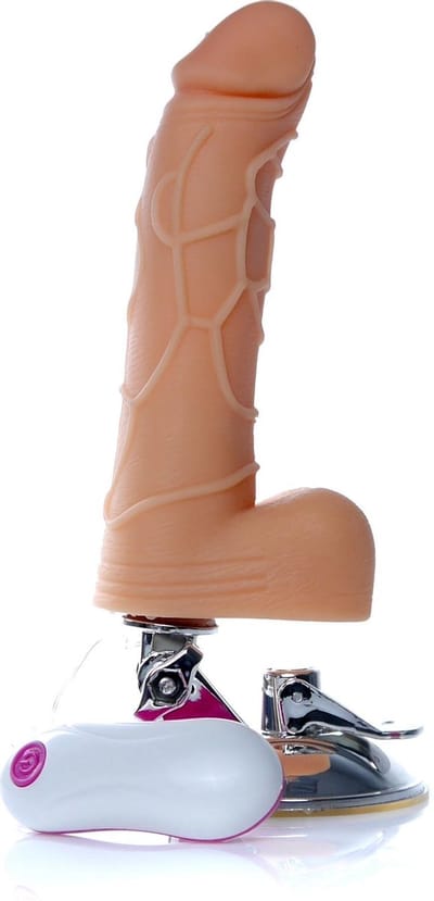 Power Escorts - Vibrator - Ultra Realistisch - Perfect Vibratie - 12 functies - Met afstand bediening - 24 cm - Beige