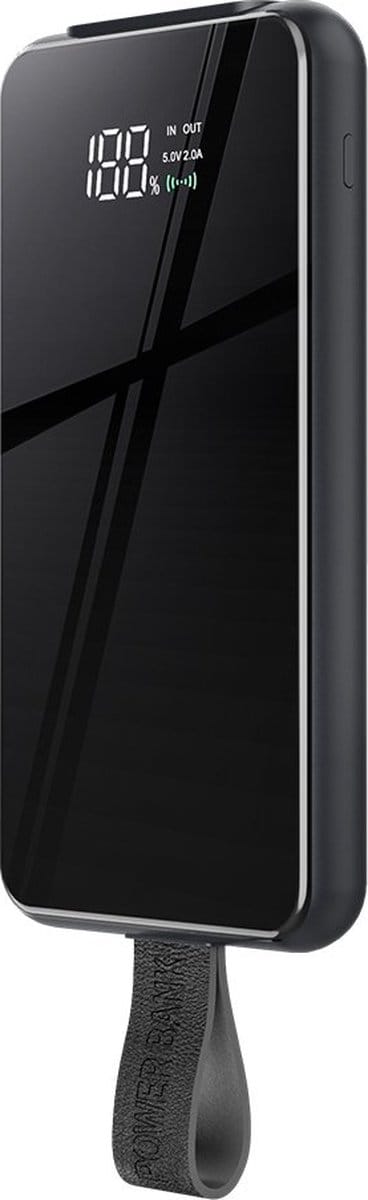 Remax Power Bank 10.000 mAh Powerbank met Qi-technologie ingebouwd - Zwart USB-C USB-A