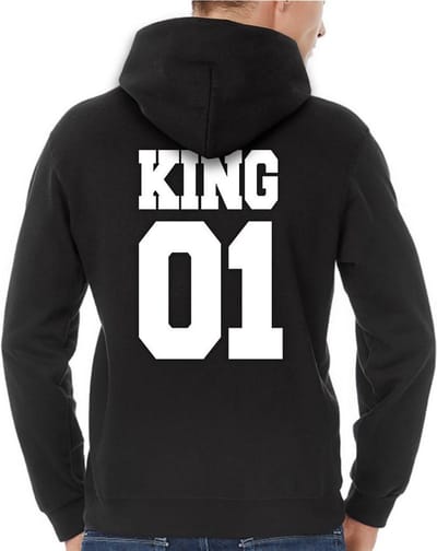 King / Queen Hoodie (King - Maat XS) | Koppel Cadeau | Valentijn Cadeautje voor hem & haar