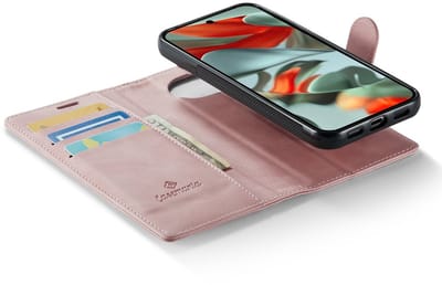 CaseMania Bookcase hoesje geschikt voor Google Pixel 10 - Effen Roze - Kunstleer - 2-in-1 Magnetisch Uitneembaar Design - Compatible met Qi2 en MagSafe