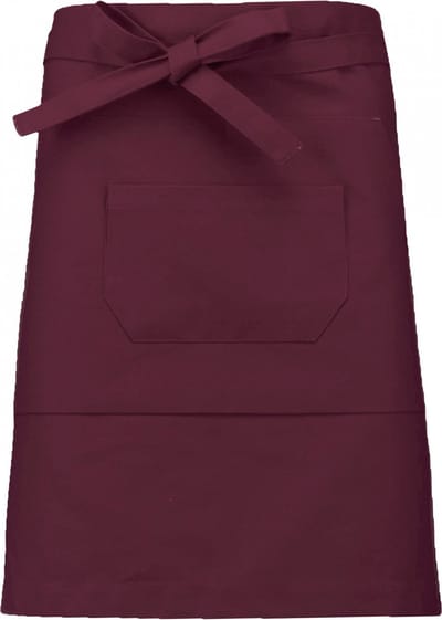 Kariban Polykatoen halflang schort K899 - Wine - One size