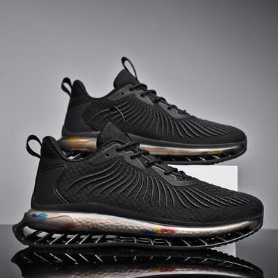 Blade Schoenen Nieuwe Heren Zomer Vetersluiting Gestreept Ademend Dunne Sneakers Mode Trend Dikke Zool 44 gray