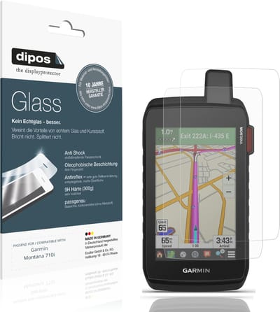 dipos – 2x Matte Pantserfolie geschikt voor Garmin Montana 710i | 9H Screenprotector